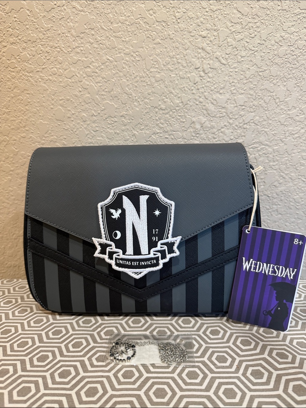 Loungefly MGM Wednesday Addams uniform Crossbody Bag